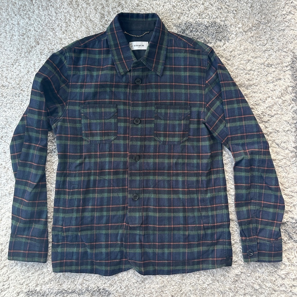 Coach cotton plaid shirt. Sample with amazing details!